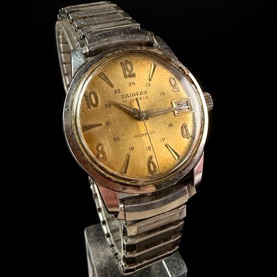 Sale Photo Thumbnail #69: Fairfax 17 Jewels Swiss Made Manual Wind Wristwatch with Expansion Bracelet