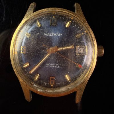 Sale Photo Thumbnail #102: Waltham Incabloc 17 Jewels Manual Wind Wristwatch with Date