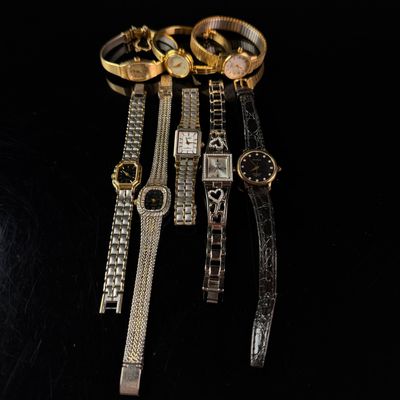 Sale Photo Thumbnail #50: An Assortment of Ladies Wristwatches Including Pulsar, Caravelle by Bulova, and Guess