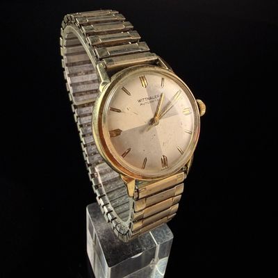 Sale Photo Thumbnail #70: Vintage Wittnauer 10K Gold Filled Automatic Wristwatch with Crosshair Dial