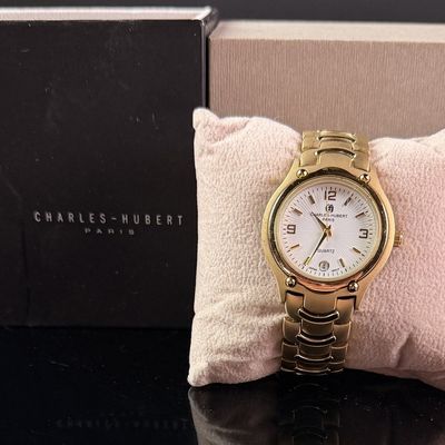 Sale Photo Thumbnail #15: Charles-Hubert Paris Gold-Toned Quartz Wristwatch Ref. 3630-G