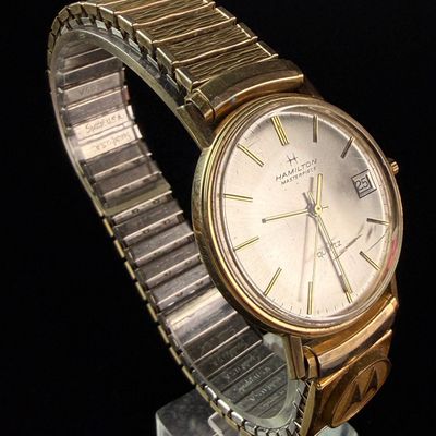 Sale Photo Thumbnail #200: Hamilton Masterpiece 10K Gold Filled Quartz Presentation Wristwatch for Motorola Inc