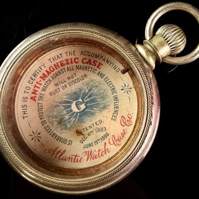 Sale Photo Thumbnail #147: Atlantic Watch Case Co. Anti-Magnetic 18 Size Pocket Watch Case