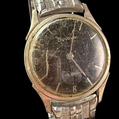 Sale Photo Thumbnail #174: Vintage Bulova 10K Rolled Gold Plate Manual Wind Wristwatch Reference 11353