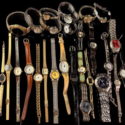 Sale Photo Thumbnail #190: A Collection of Approximately 27 Vintage and Contemporary Men's and Women's Wristwatches Including Guess and Timex