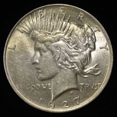 1927-D PEACE DOLLAR CH AU