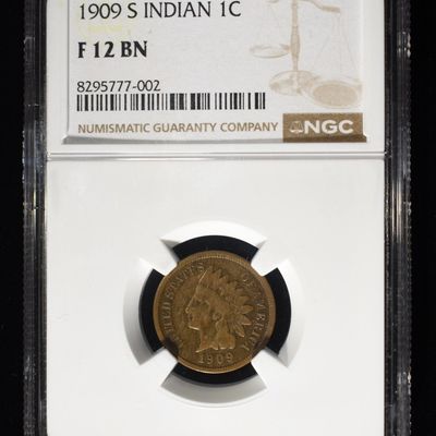 1909-S INDIAN CENT NGC F12 BN
