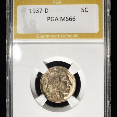 1937-D BUFFALO NICKEL PGA SUPERB GEM BU