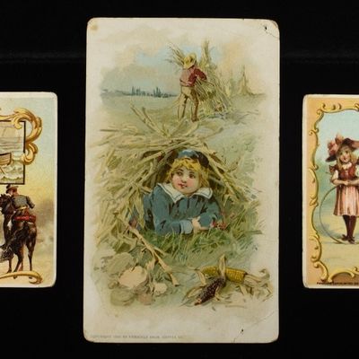 (3) VINTAGE ADVERTISEMENT CARDS