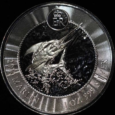 2020 MARLIN CAYMAN ISLANDS 1 OZ .999 SILVER ROUND