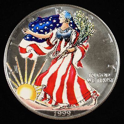 1999 AMERICAN SILVER EAGLE PAINTED