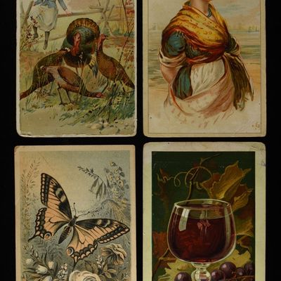 (3) VINTAGE ADVERTISEMENT CARDS