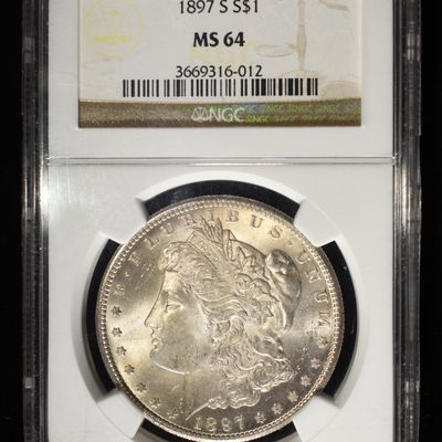 1897-S MORGAN DOLLAR NGC MS-64