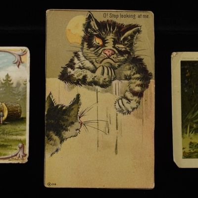 (3) VINTAGE ADVERTISEMENT CARDS