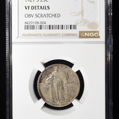 1927-S STANDING LIBERTY 25C NGC VF DETAILS