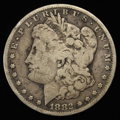 1882-CC MORGAN DOLLAR FINE