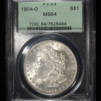 1904-O MORGAN DOLLAR PCGS MS-64 OLD GREEN HOLDER