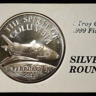 THE SPIRIT OF COLUMBIA 1 OZ .999 SILVER ROUND