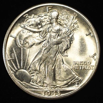 1943-S WALKING LIBERTY HALF DOLLAR GEM BU