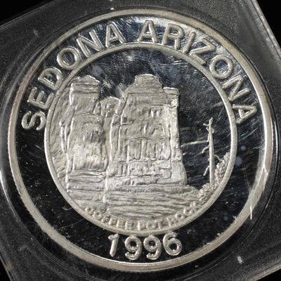 1996 SEDONA ARIZONA 1 OZ .999 SILVER ROUND