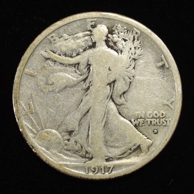 1917-P,D&S OBV WALKING LIBERTY HALF DOLLARS