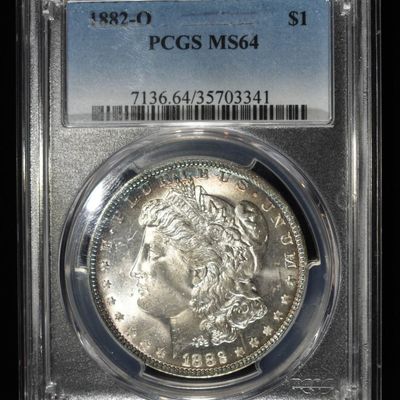 1882-O MORGAN DOLLAR PCGS MS-64