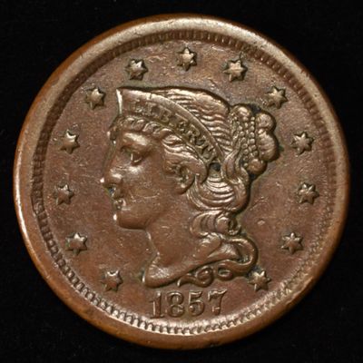 1857 LARGE CENT AU