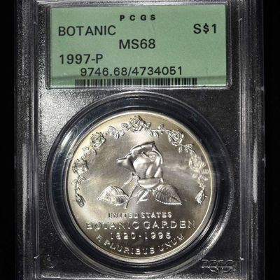 1997-P $1 COMMEM BOTANIC PCGS MS68