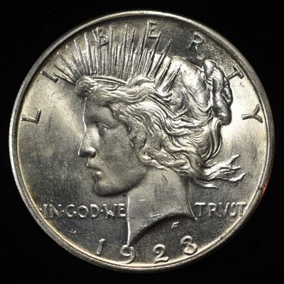 1923-D PEACE DOLLAR CH /GEM BU