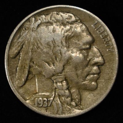 1937-D 3 LEG BUFFALO NICKEL XF/AU