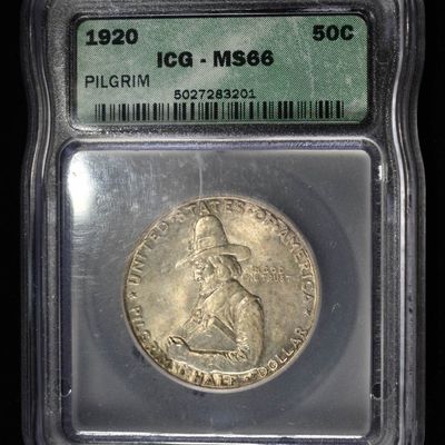1920 PILGRIM HALF DOLLAR COMMEM ICG MS-66