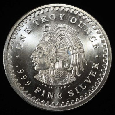 CUAUHTEMOC 1 OZ .999 SILVER ROUND