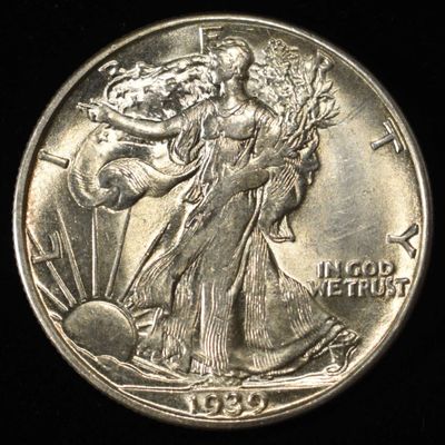 1939-D WALKING LIBERTY HALF DOLLAR GEM BU