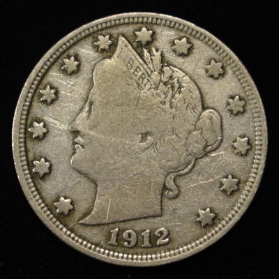 1912-S 'V' NICKEL FINE