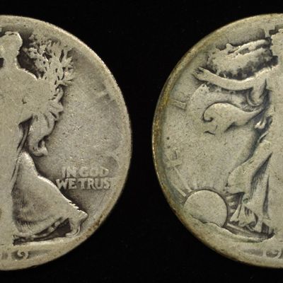 1919-D&S WALKING LIBERTY HALF DOLLARS