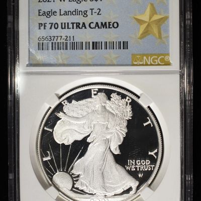 2021-W T-2 PROOF SILVER EAGLE NGC PF70 ULTRA CAMEO