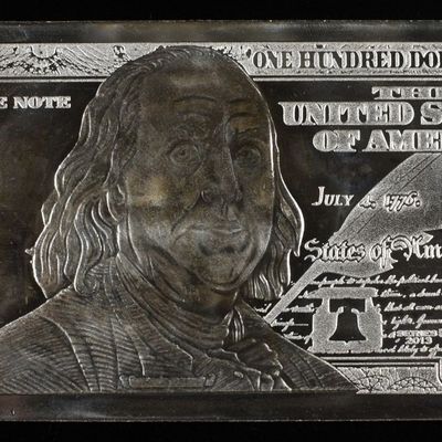 $100  4 OZ 0.999 SILVER DOLLAR