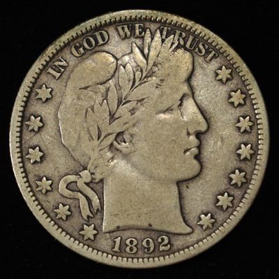 1892-S BARBER HALF DOLLAR FINE