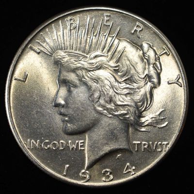 1934 PEACE DOLLAR CH BU