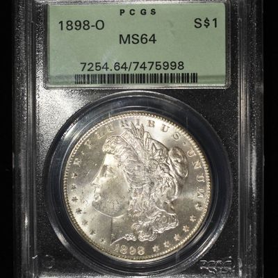 1898-O MORGAN DOLLAR PCGS MS-64 OLD GREEN HOLDER