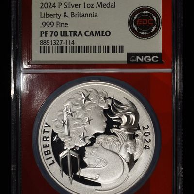 2024-P SILVER LIBERTY & BRITANNIA NGC PF70 UCAM