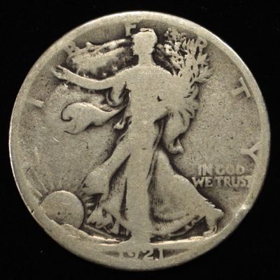 1921-D WALKING LIBERTY 50C GOOD