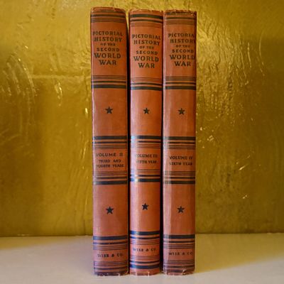 Three Volumes of Pictorial History of the Second World War. Wise & Co., 1944-1946.