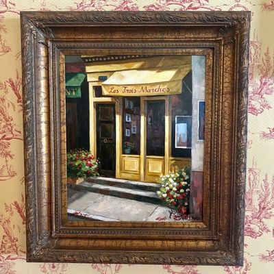 Local Artist John Arnold, Les Trois Marches, Oil on Canvas