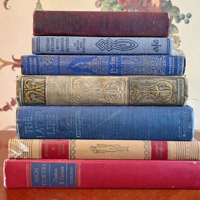 A Collection of Seven Vintage Hardbound Books Including Travel and Literature, Early to Mid-20th Century