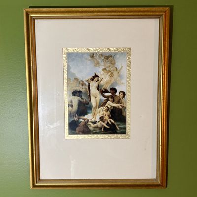 Framed Color Print of The Birth of Venus by William-Adolphe Bouguereau