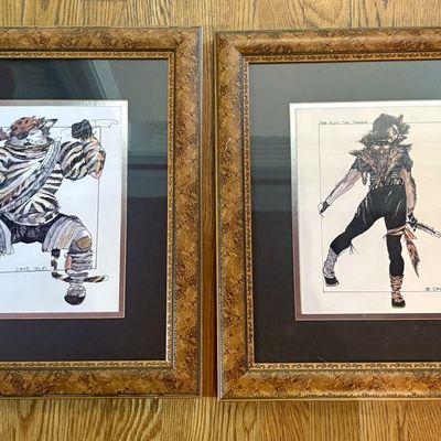JJ, A Pair of Cats Costume Design Drawings, 1981