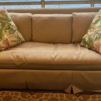 LaneVenture Three Seat Sofa with Skirted Base