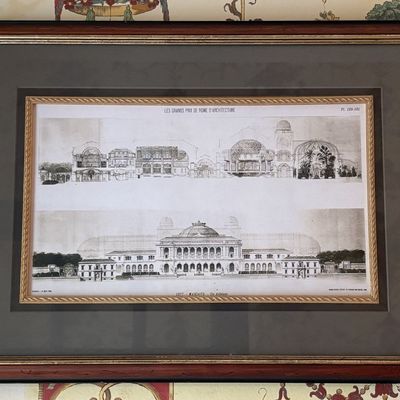 Armand Guerinet Architectural Heliogravure of the Prix de Rome Design for Un Athenee by Mariaud