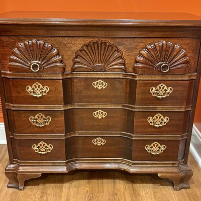 American Drew Blockfront Cherry Bachelor Chest of Drawers